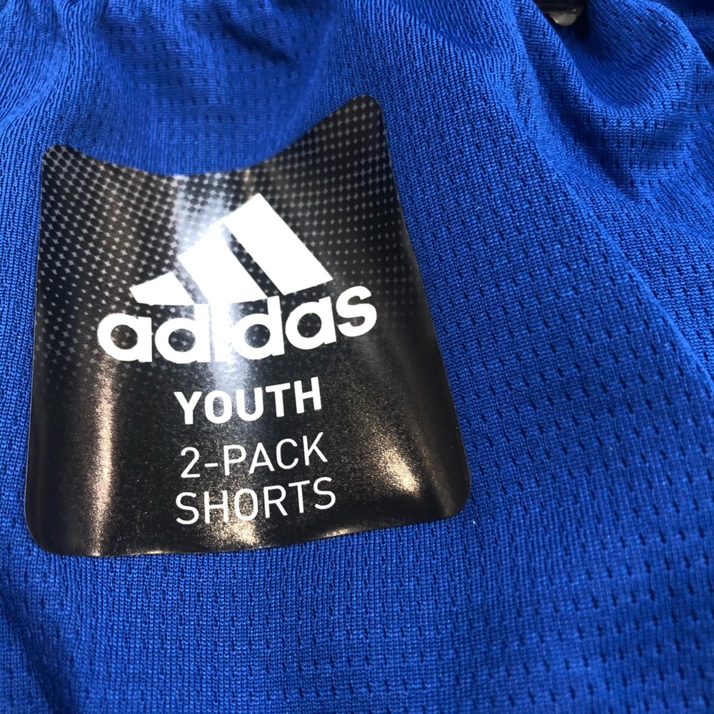 Adidas youths twos short blue and black size XL